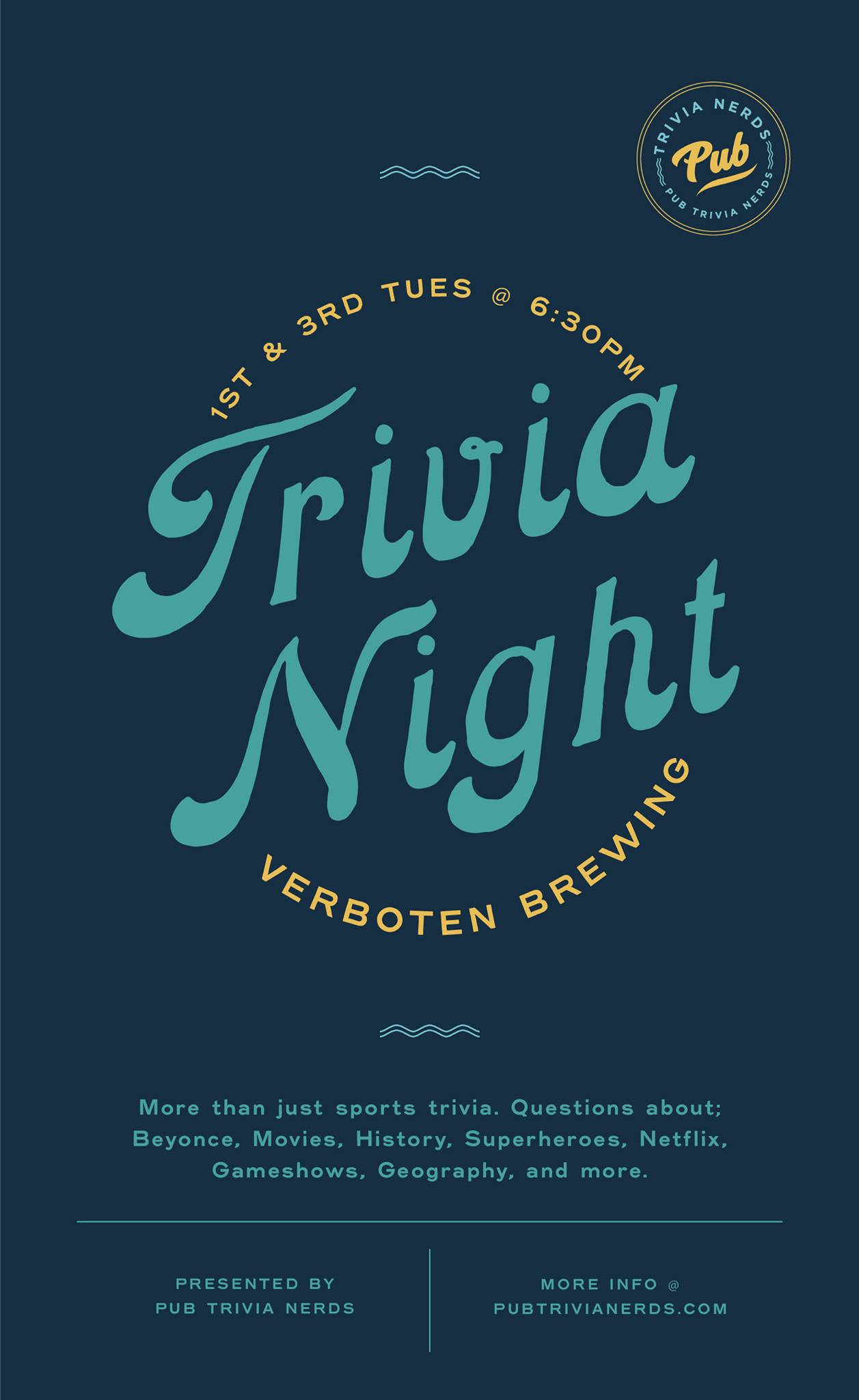 Read more about the article Trivia W/ Pub Trivia Nerds @ Verboten